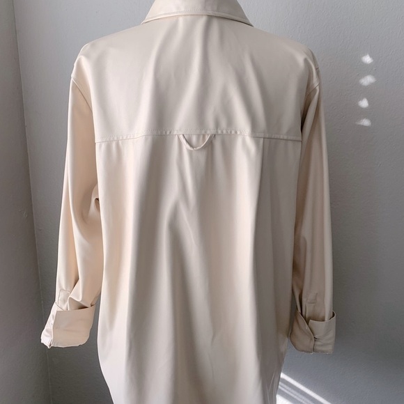 Cream Button-Up Coat - Picture 3 of 5